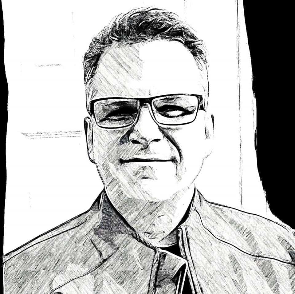 image of Mike Rogers in pencil headshot