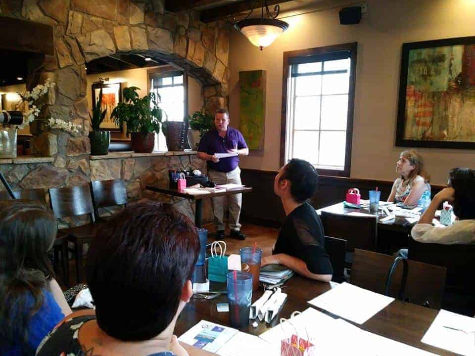 Mike Rogers teaching a small business water-treatment presentation in Colorado Springs, Colorado